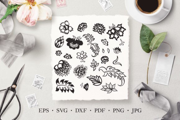 Floral Botanical Elements SVG Bundle