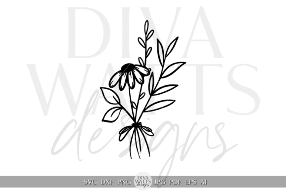Floral Bunch Illustration SVG