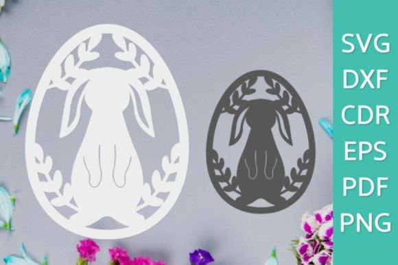 Floral Easter Egg Svg Easter Bunny Svg
