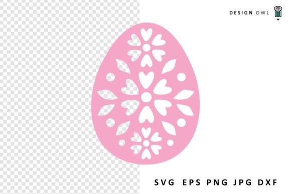 Floral Easter Egg SVG File