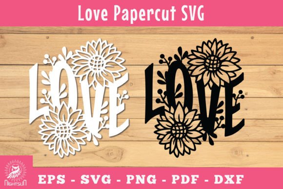 Floral Love Papercut SVG 10