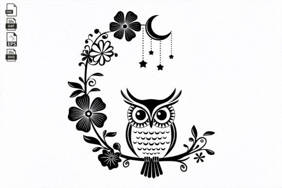 Floral Owl Moon, SVG Review