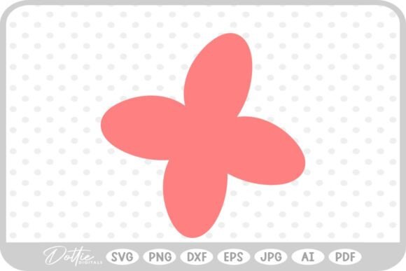 Flower Floral Pink Doodle SVG PNG DXF