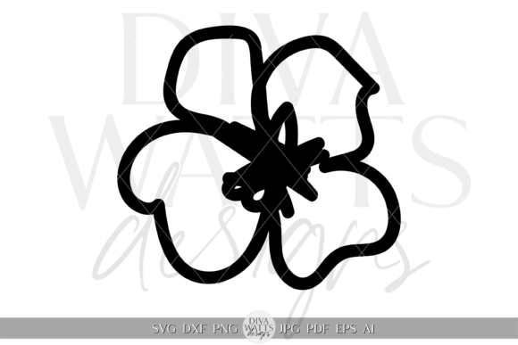 Modern Floral Silhouette Design SVG